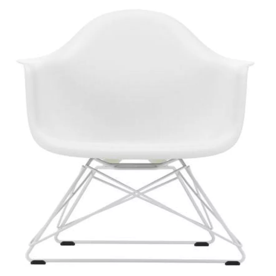 Vitra Eames LAR Loungestoel Wit Onderstel, Wit 1 Vitra Eames LAR Loungestoel Wit Onderstel, Wit