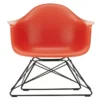 Vitra Eames LAR Loungestoel Zwart Onderstel, Poppy Red