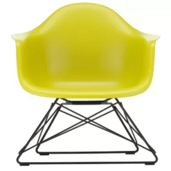 Vitra Eames LAR Loungestoel Zwart Onderstel, Mosterdgeel