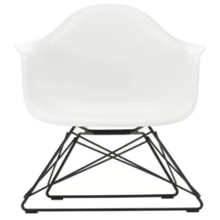 Vitra Eames LAR Loungestoel Zwart Onderstel, Wit