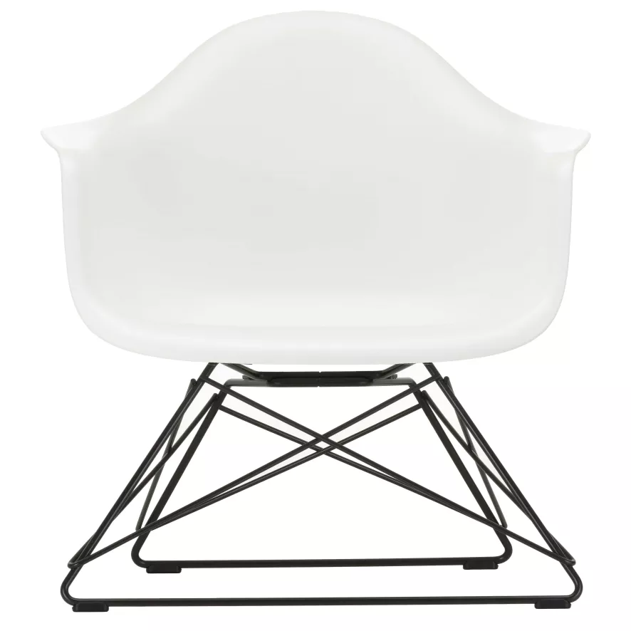 Vitra Eames LAR Loungestoel Zwart Onderstel, Wit 1 Vitra Eames LAR Loungestoel Zwart Onderstel, Wit