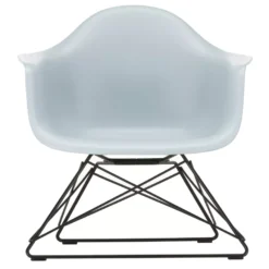 Vitra Eames LAR Loungestoel Zwart Onderstel, Ijsgrijs