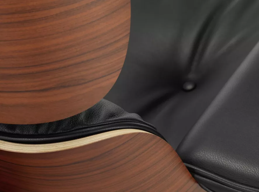 Vitra Eames Lounge Chair Met Ottoman Fauteuil (klassieke Afmetingen) Zwart 10 Vitra Eames Lounge Chair Met Ottoman Fauteuil (klassieke Afmetingen) Zwart - Afbeelding 10