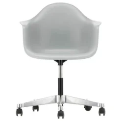 Vitra Eames PACC Stoel, Draaibaar Met Wielen Helder Grijs