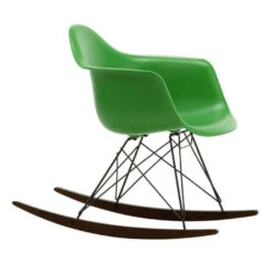 Vitra Eames RAR Schommelstoel Esdoorn Donker Onderstel, Groen