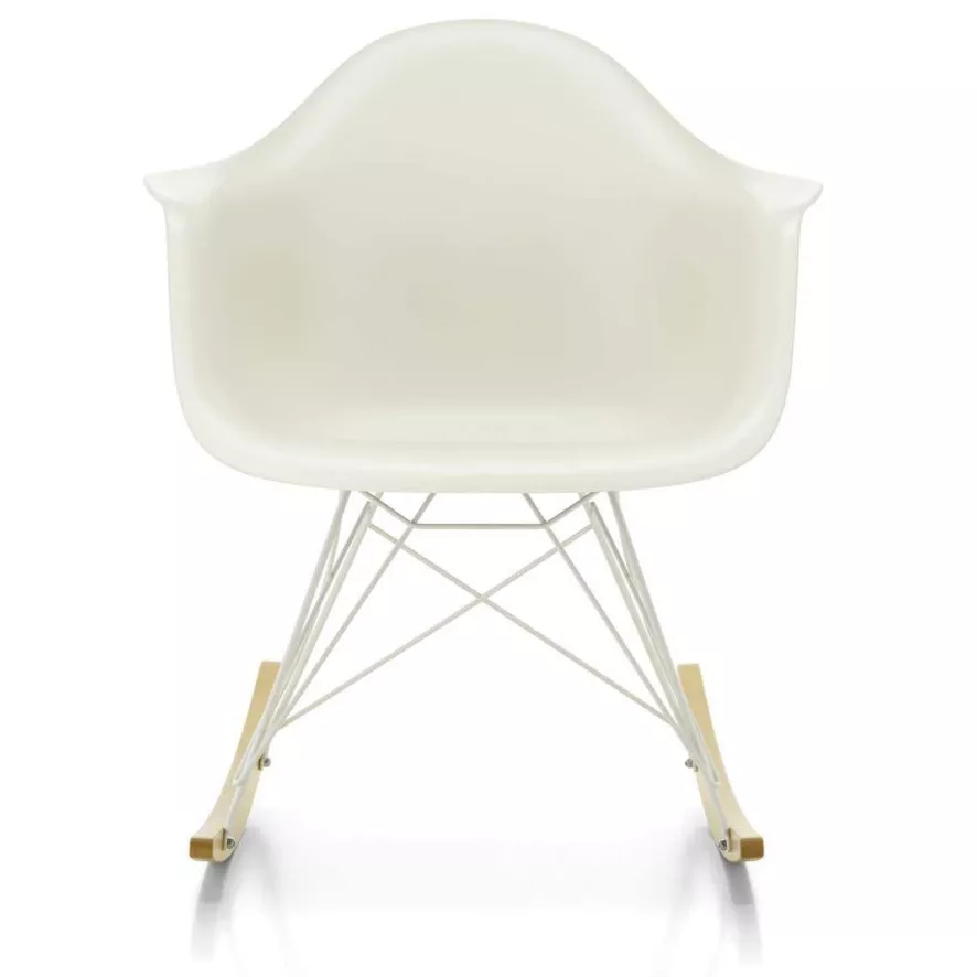 Vitra RAR Schommelstoel, Pebble, Wit Gepoedercoat Onderstel 1 Vitra RAR Schommelstoel, Pebble, Wit Gepoedercoat Onderstel