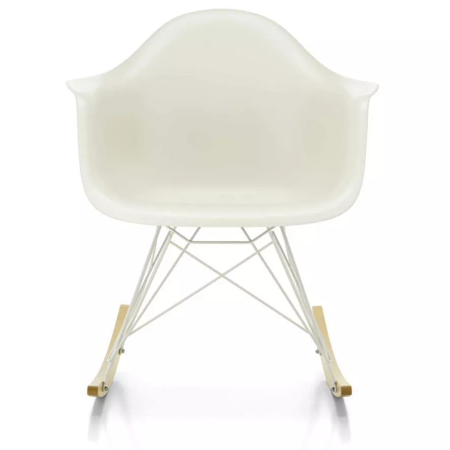 Vitra RAR Schommelstoel, Pebble, Wit Gepoedercoat Onderstel 2 Vitra RAR Schommelstoel, Pebble, Wit Gepoedercoat Onderstel - Afbeelding 2