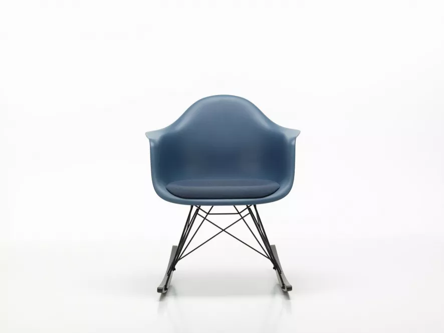 Vitra Eames RAR Schommelstoel Vast Zitkussen Warmgrey, Pebble 2 Vitra Eames RAR Schommelstoel Vast Zitkussen Warmgrey, Pebble - Afbeelding 2