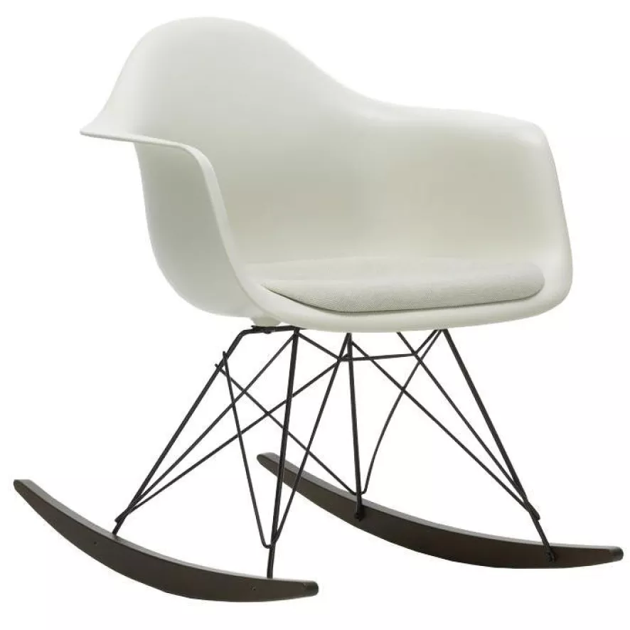 Vitra Eames RAR Schommelstoel Vast Zitkussen Warmgrey, Pebble 1 Vitra Eames RAR Schommelstoel Vast Zitkussen Warmgrey, Pebble