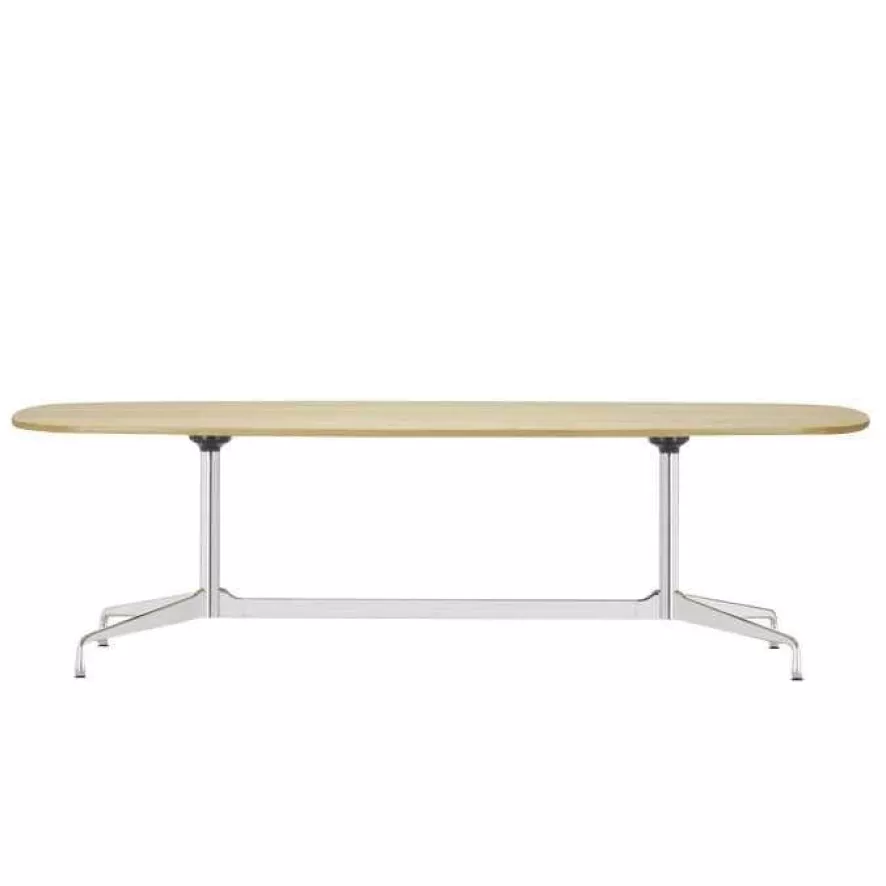 Vitra Eames Segmented Tafel 220 Chroom Eiken Naturel 3 Vitra Eames Segmented Tafel 220 Chroom Eiken Naturel - Afbeelding 3