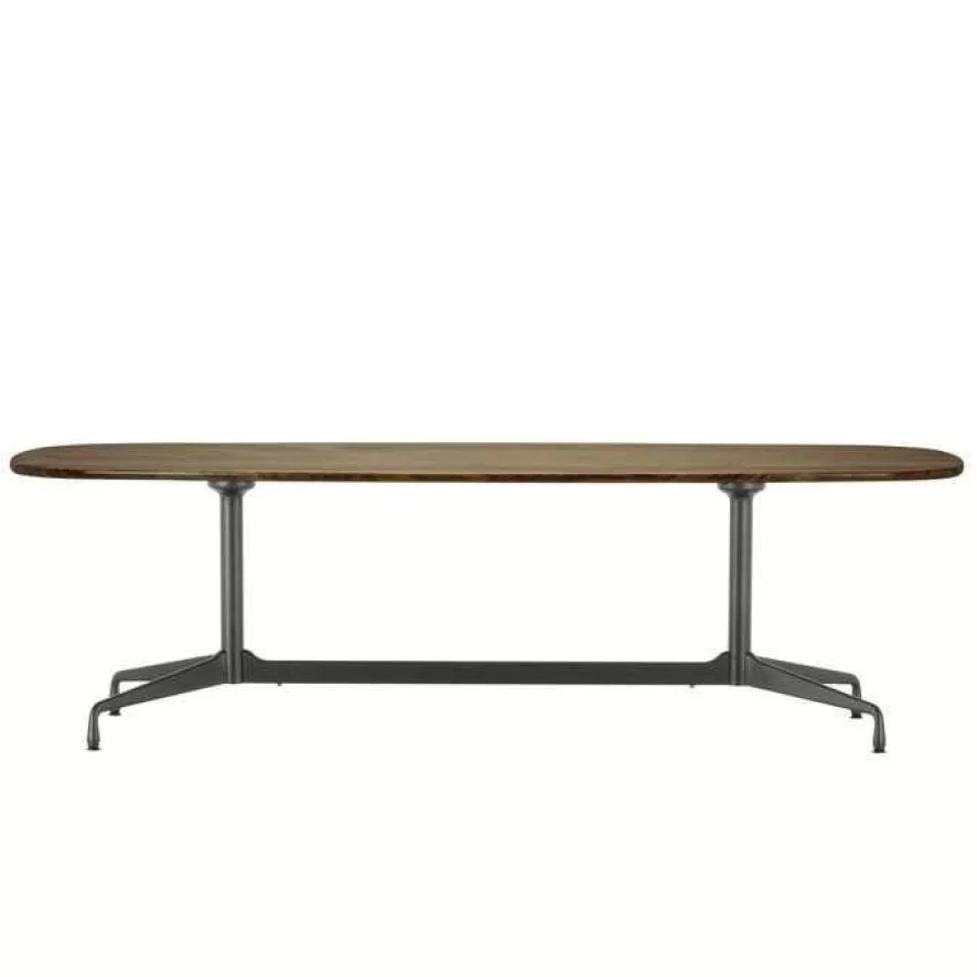 Vitra Eames Segmented Tafel 220 Poedercoat Deepblack Gerookt Eiken 1 Vitra Eames Segmented Tafel 220 Poedercoat Deepblack Gerookt Eiken