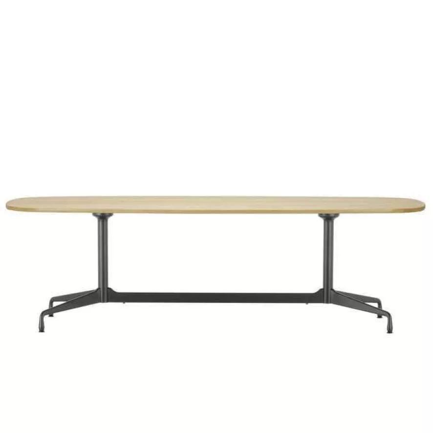 Vitra Eames Segmented Tafel 220 Poedercoat Deepblack Gerookt Eiken 3 Vitra Eames Segmented Tafel 220 Poedercoat Deepblack Gerookt Eiken - Afbeelding 3