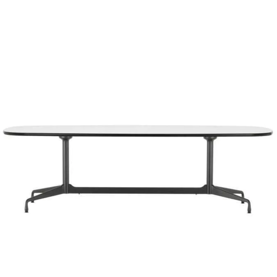 Vitra Eames Segmented Tafel 220 Poedercoat Deepblack HPL Wit 1 Vitra Eames Segmented Tafel 220 Poedercoat Deepblack HPL Wit