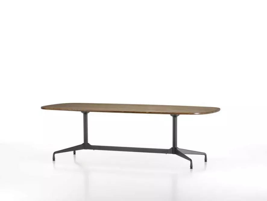 Vitra Eames Segmented Tafel 240 Poedercoat Deepblack Eiken Naturel 7 Vitra Eames Segmented Tafel 240 Poedercoat Deepblack Eiken Naturel - Afbeelding 7