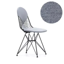 Vitra Eames Wire Chair DKR-2 Stoel Gepoedercoat Onderstel, Hopsak 74