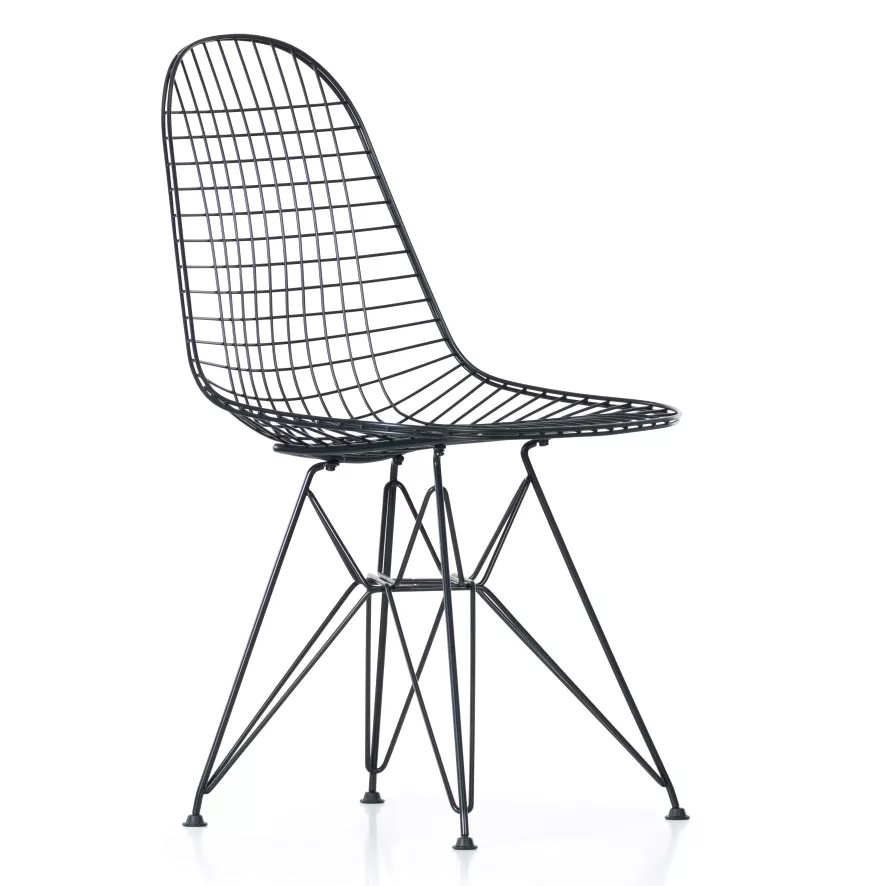 Vitra Eames Wire Chair DKR Stoel Wit Gepoedercoat Onderstel 5 Vitra Eames Wire Chair DKR Stoel Wit Gepoedercoat Onderstel - Afbeelding 5