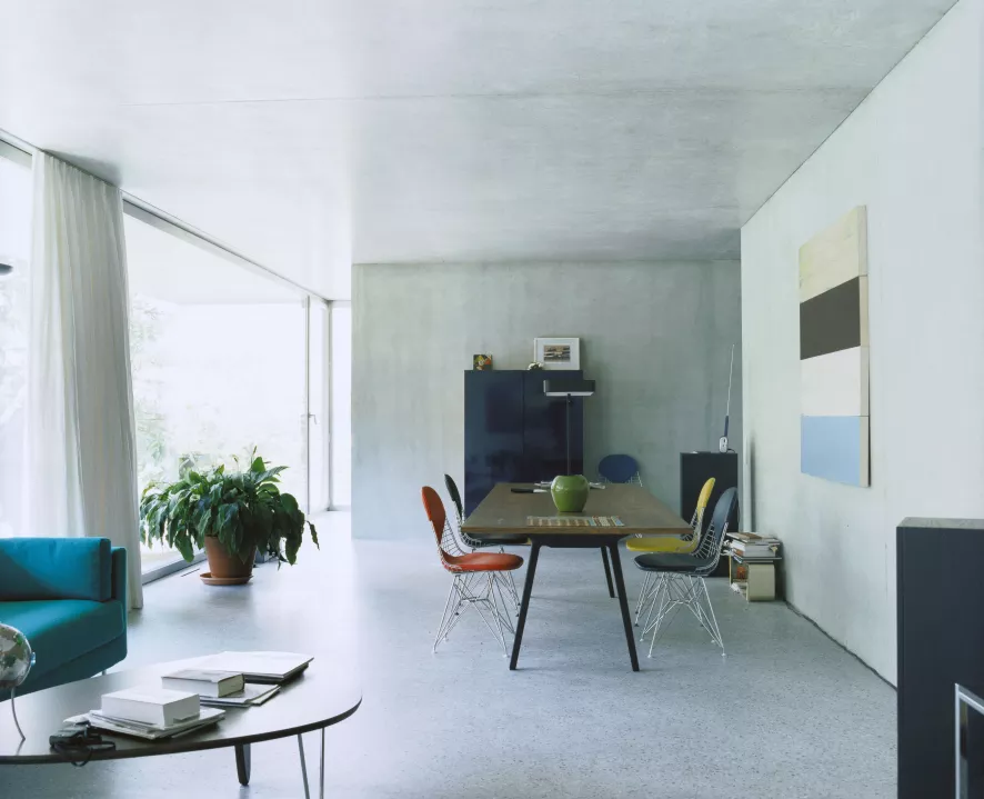 Vitra Eames Wire Chair DKR-2 Stoel Gepoedercoat Onderstel, Hopsak 05 2 Vitra Eames Wire Chair DKR-2 Stoel Gepoedercoat Onderstel, Hopsak 05 - Afbeelding 2