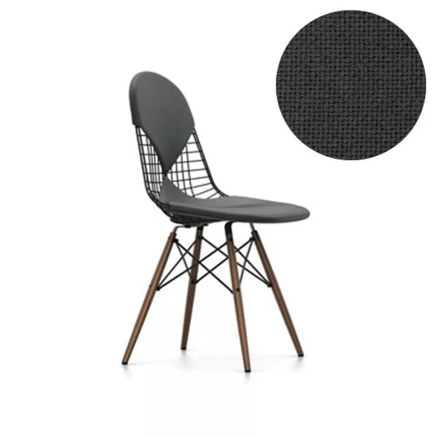 Vitra Eames Wire Chair DKW-2 Stoel Met Donker Esdoorn Onderstel, Hopsak 66 5 Vitra Eames Wire Chair DKW-2 Stoel Met Donker Esdoorn Onderstel, Hopsak 66 - Afbeelding 5