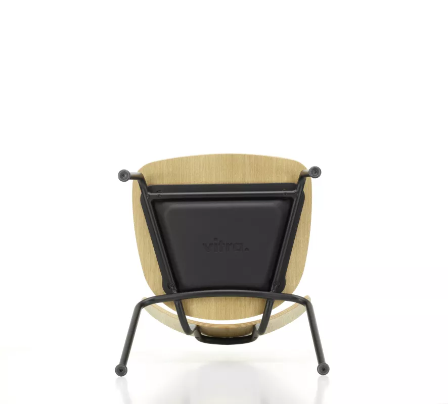 Vitra Tweedekansje - Moca Stoel Zwart Gepoedercoat Onderstel Naturel Eiken 5 Vitra Tweedekansje - Moca Stoel Zwart Gepoedercoat Onderstel Naturel Eiken - Afbeelding 5