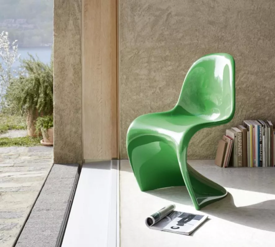 Vitra Panton Chair Classic Stoel Groen 8 Vitra Panton Chair Classic Stoel Groen - Afbeelding 8