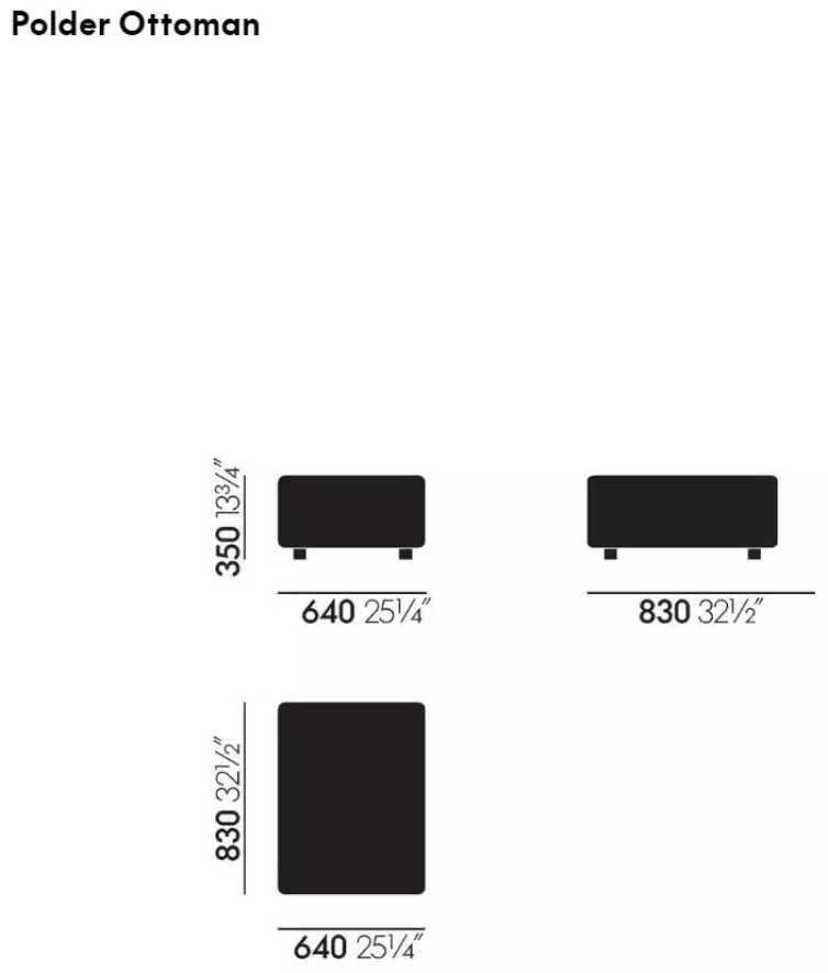 Vitra Polder Ottoman Poef Rood 7 Vitra Polder Ottoman Poef Rood - Afbeelding 7