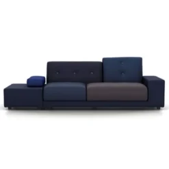 Vitra Polder Bank Blauw Armleuning Rechts