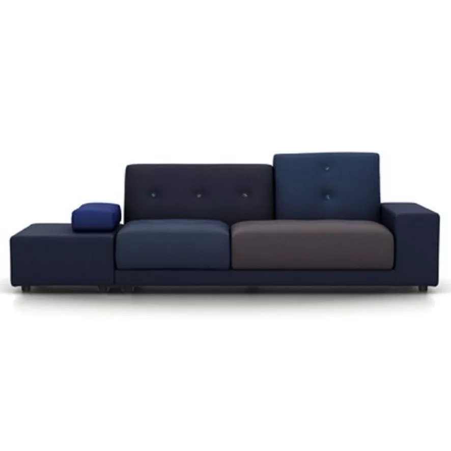 Vitra Polder Bank Blauw Armleuning Rechts 1 Vitra Polder Bank Blauw Armleuning Rechts