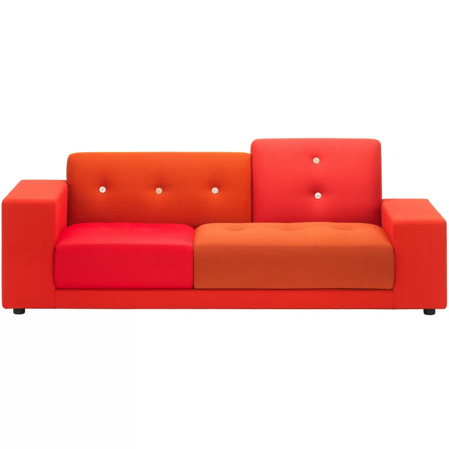 Vitra Polder Compact Bank Blauw Armleuning Rechts 2 Vitra Polder Compact Bank Blauw Armleuning Rechts - Afbeelding 2