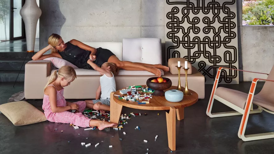 Vitra Polder Bank Blauw Armleuning Rechts 17 Vitra Polder Bank Blauw Armleuning Rechts - Afbeelding 17