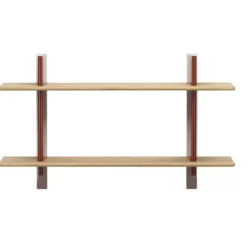Vitra Rayonnage Mural Wandplank Naturel Eiken Japanese Red