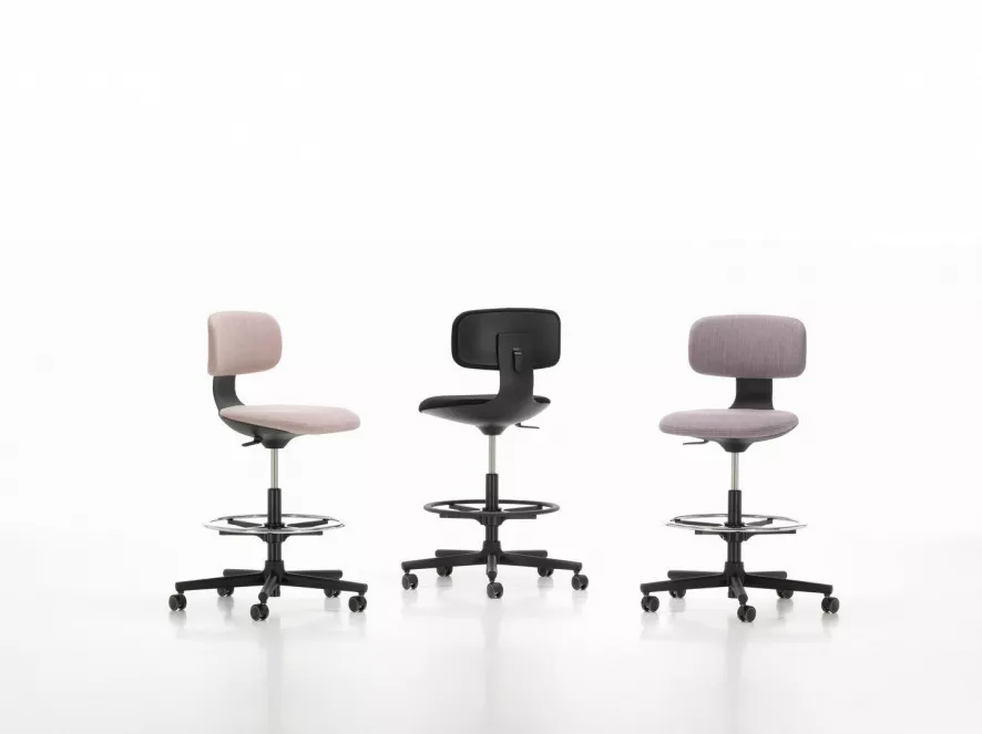 Vitra Rookie Bureaustoel High F30 Aubergine 8 Vitra Rookie Bureaustoel High F30 Aubergine - Afbeelding 8