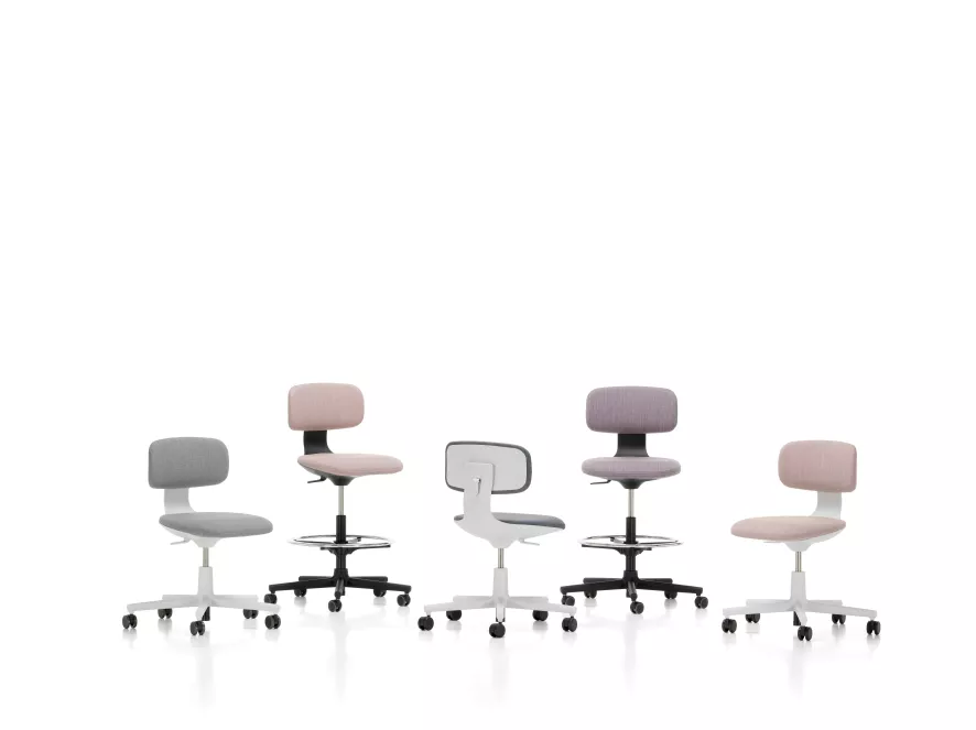 Vitra Rookie Bureaustoel Low Pink/Sierragrey, Grijs Onderstel 12 Vitra Rookie Bureaustoel Low Pink/Sierragrey, Grijs Onderstel - Afbeelding 12
