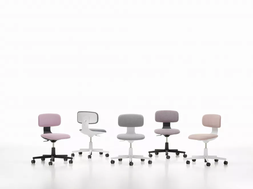 Vitra Rookie Bureaustoel Low Pink/Sierragrey, Grijs Onderstel 20 Vitra Rookie Bureaustoel Low Pink/Sierragrey, Grijs Onderstel - Afbeelding 20