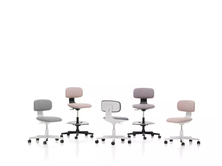 Vitra Rookie Bureaustoel Low Pink/Sierragrey, Grijs Onderstel 11 Vitra Rookie Bureaustoel Low Pink/Sierragrey, Grijs Onderstel - Afbeelding 11