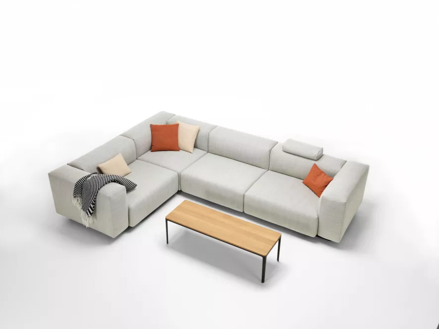 Vitra Soft Modular Bank Met Chaise Longue Volo Brick 10 Vitra Soft Modular Bank Met Chaise Longue Volo Brick - Afbeelding 10