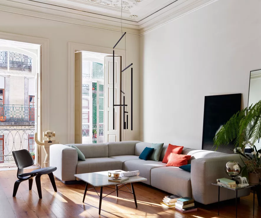 Vitra Soft Modular Bank Met Chaise Longue Volo Brick 5 Vitra Soft Modular Bank Met Chaise Longue Volo Brick - Afbeelding 5