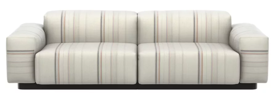 Vitra Soft Modular Sofa Bank 2-zits Aura Stripes Lage Armleuning 1 Vitra Soft Modular Sofa Bank 2-zits Aura Stripes Lage Armleuning