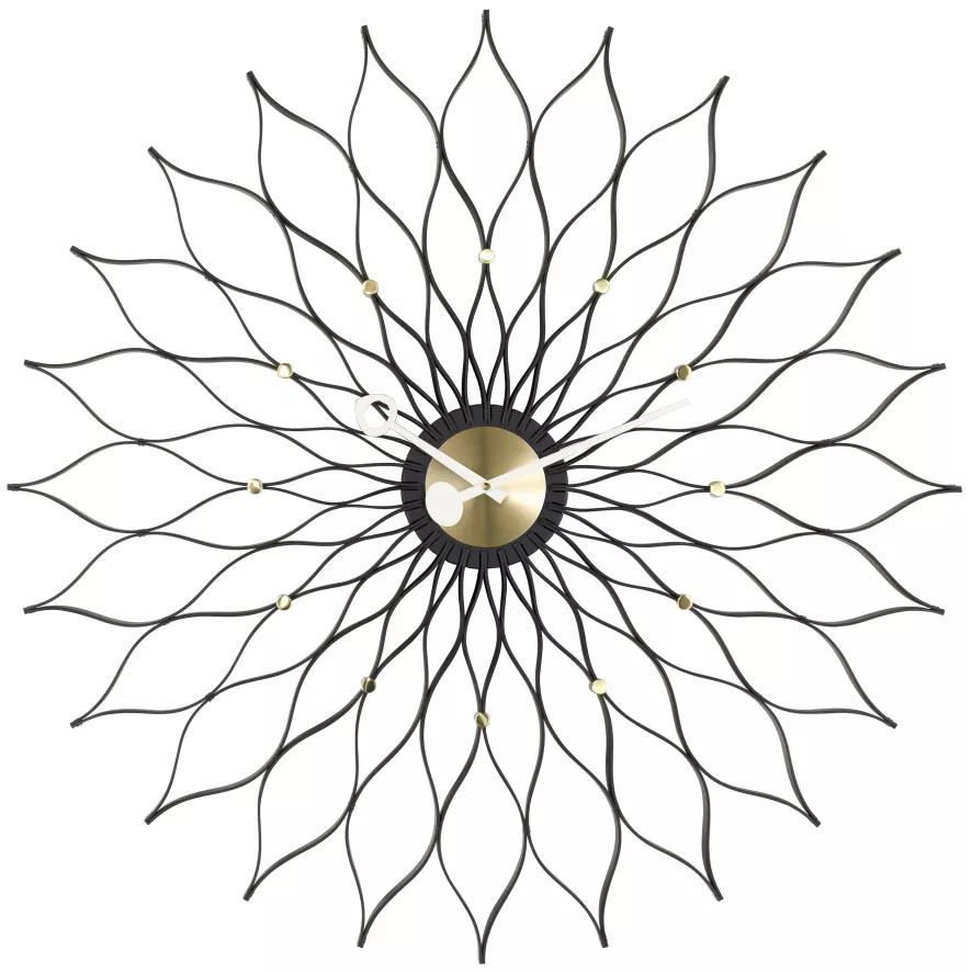 Vitra Sunflower Klok Black Collection Ø75 1 Vitra Sunflower Klok Black Collection Ø75