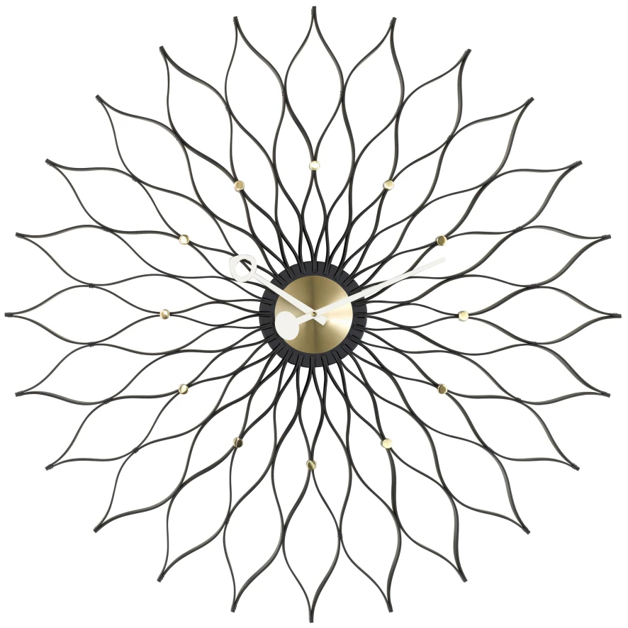 Vitra Sunflower Klok Black Collection Ø75 3 Vitra Sunflower Klok Black Collection Ø75 - Afbeelding 3