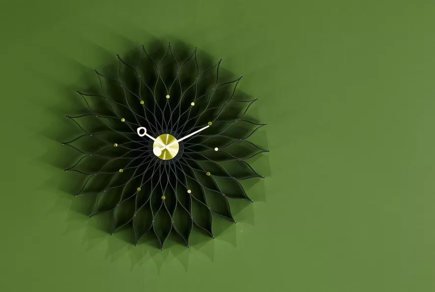 Vitra Sunflower Klok Black Collection Ø75 6 Vitra Sunflower Klok Black Collection Ø75 - Afbeelding 6